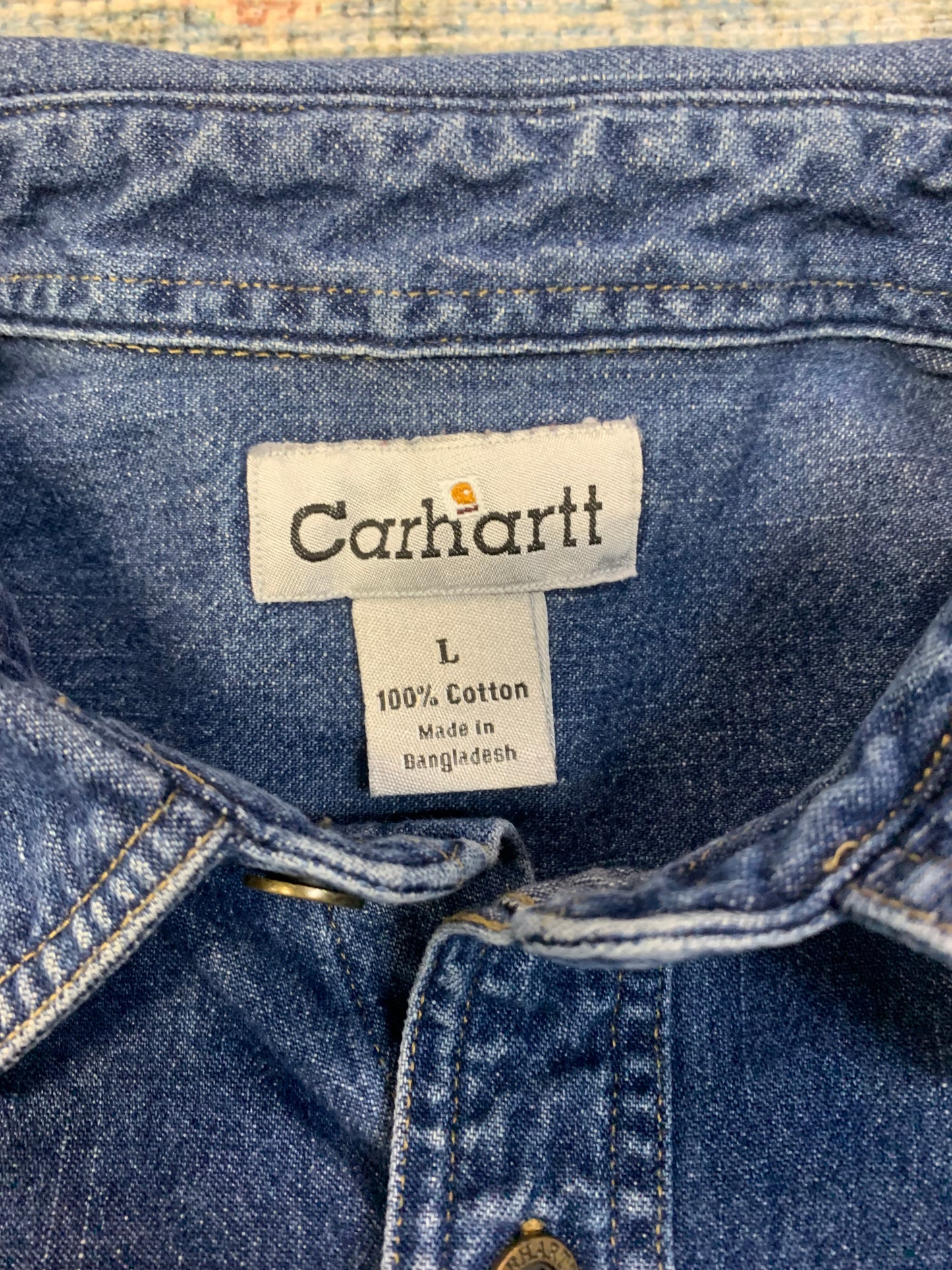Vintage Carhartt Denim Overshirt- Sz Lg
