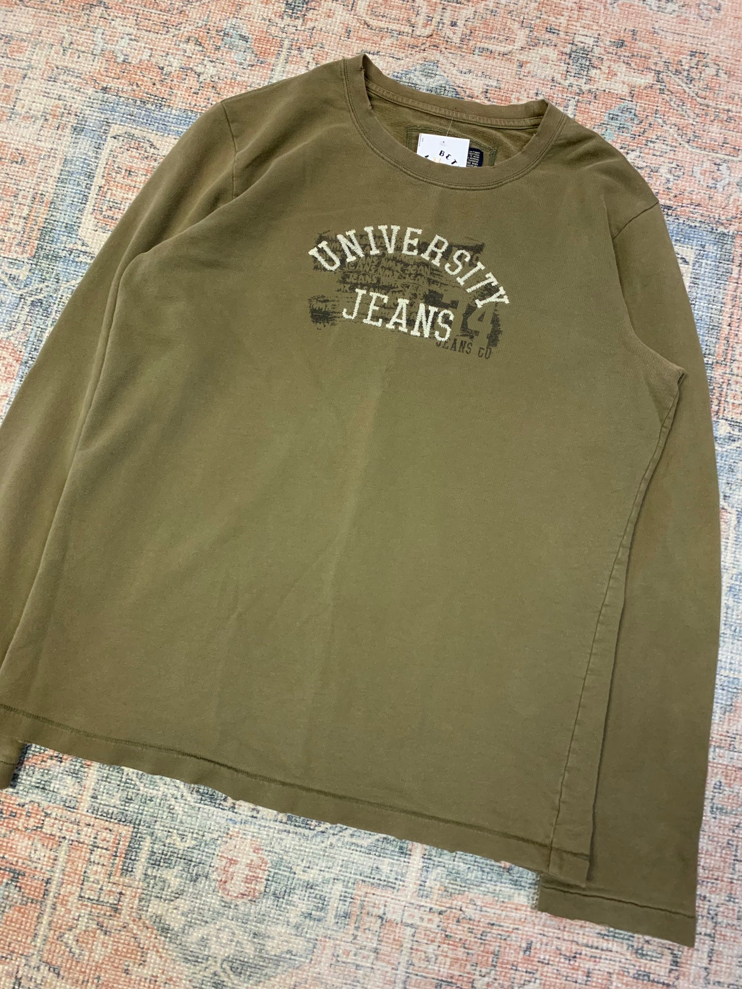 Vintage Y2K University Jeans Co Lightweight Sweatshirt- Sz XL