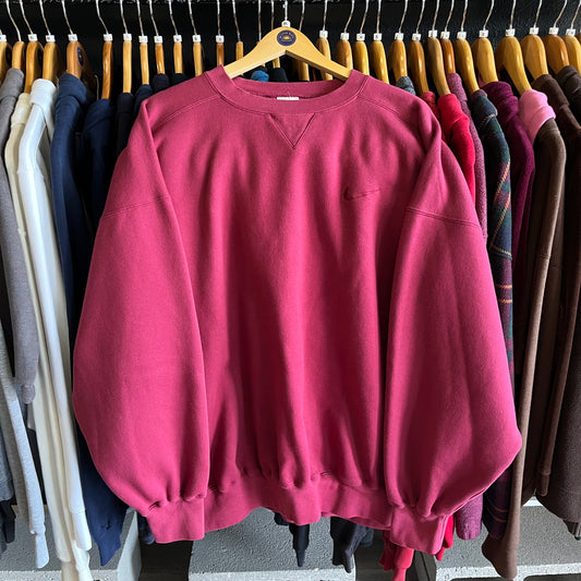 Vintage 90’s Nike Mini Swoosh Heavyweight Crewneck Sweatshirt- Sz 2XL