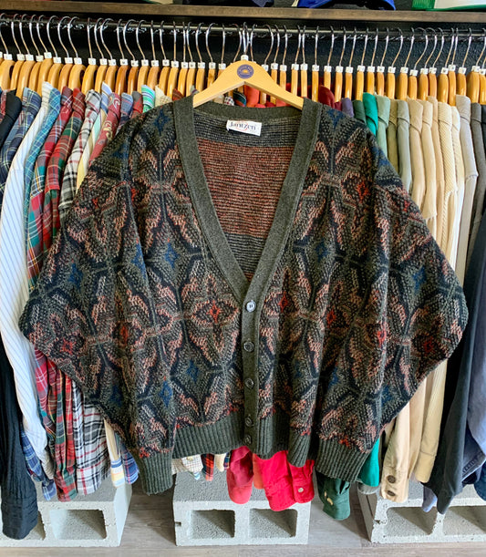 Vintage 80’s Jantzen Brand Cardigan Sweater- Sz Lg