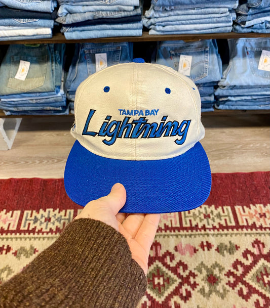 Vintage 90’s Tampa Bay Lightning Script Snapback Hat