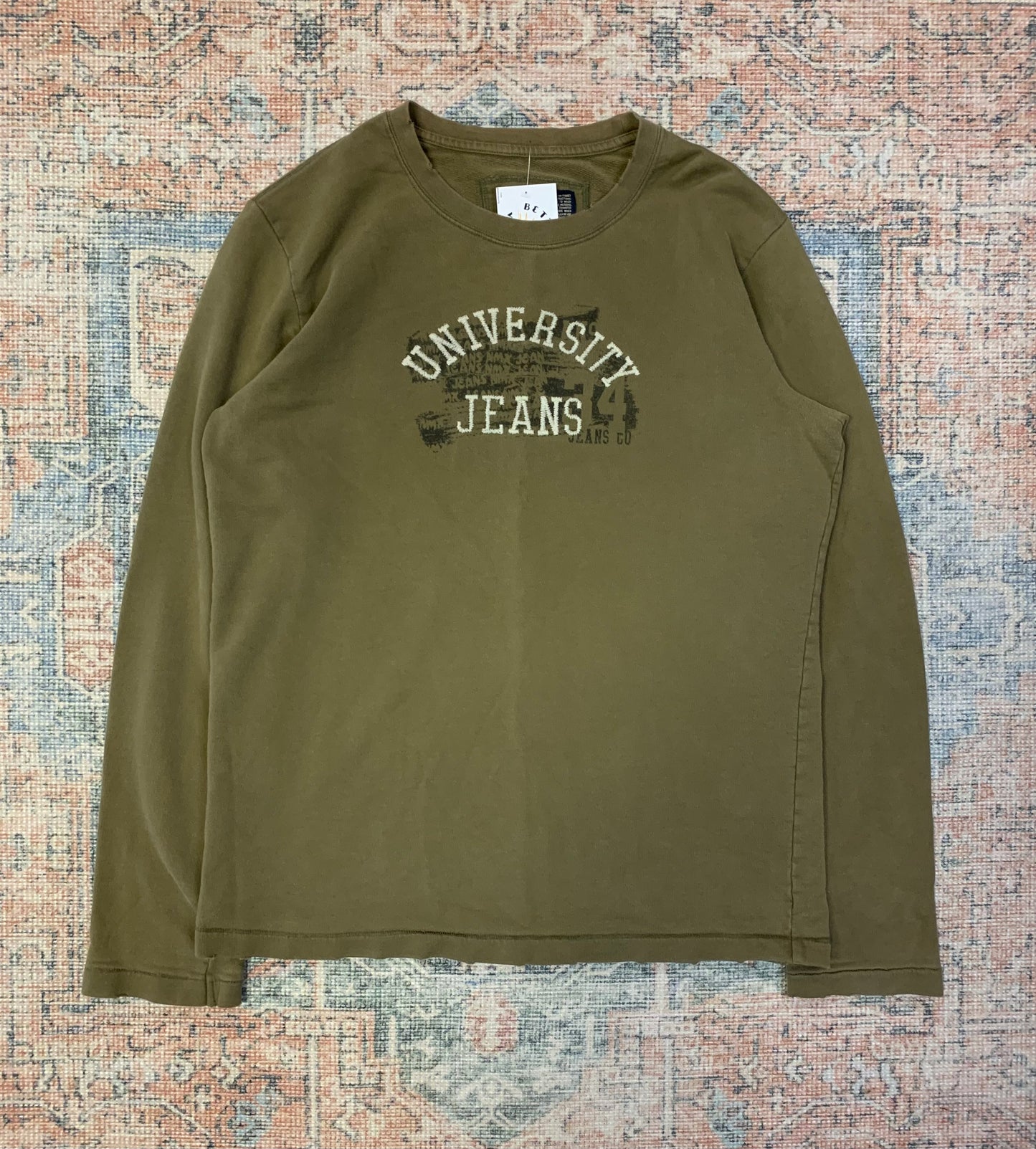 Vintage Y2K University Jeans Co Lightweight Sweatshirt- Sz XL