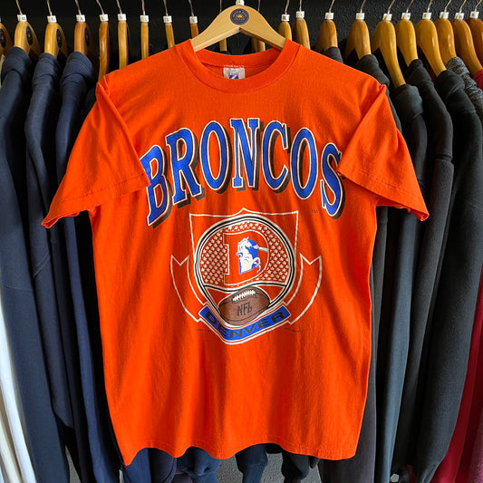 Vintage Early 90’s Denver Broncos Football Tee- Sz Lg