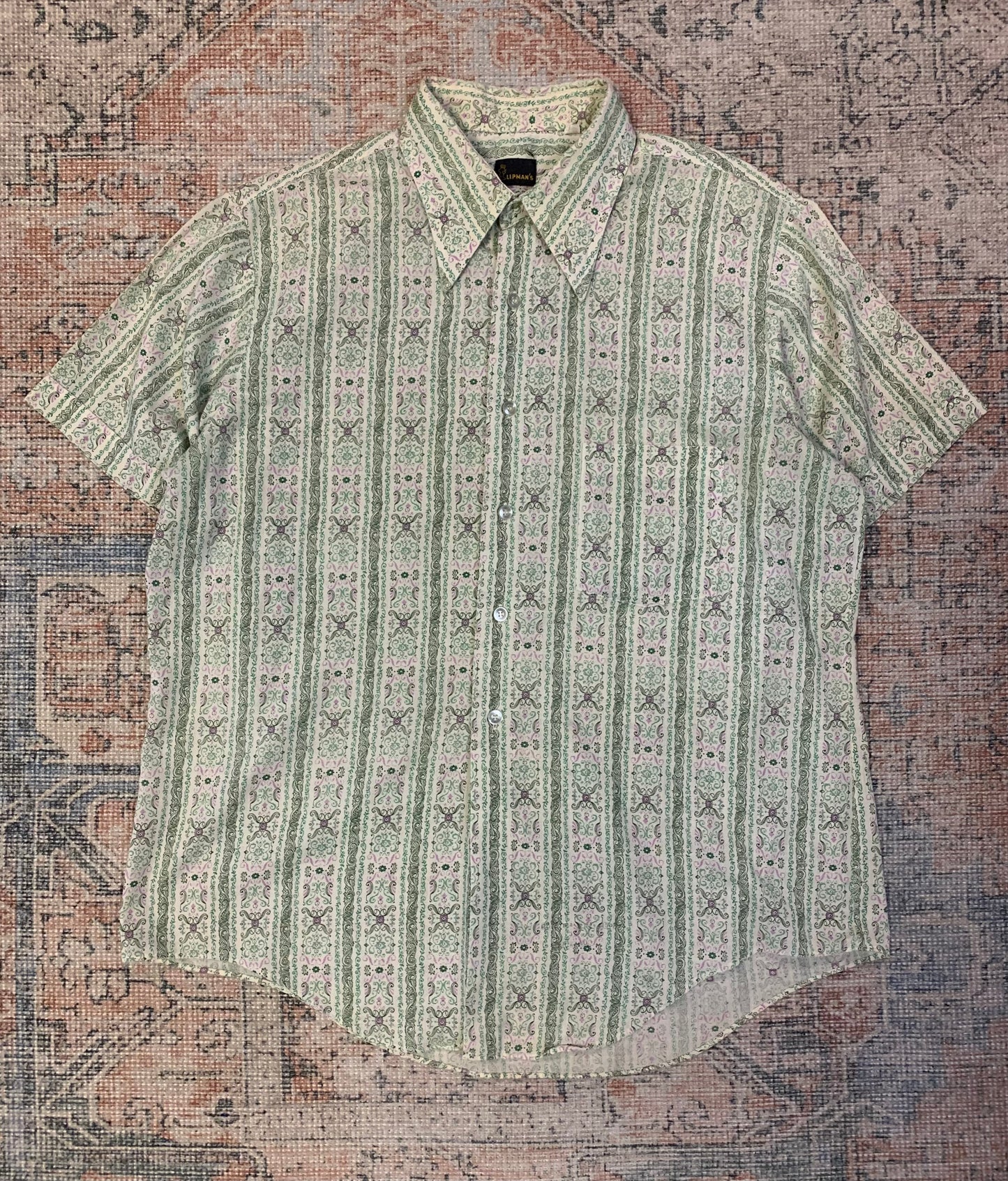 True Vintage 1950’s Button Down Shirt- Sz Lg