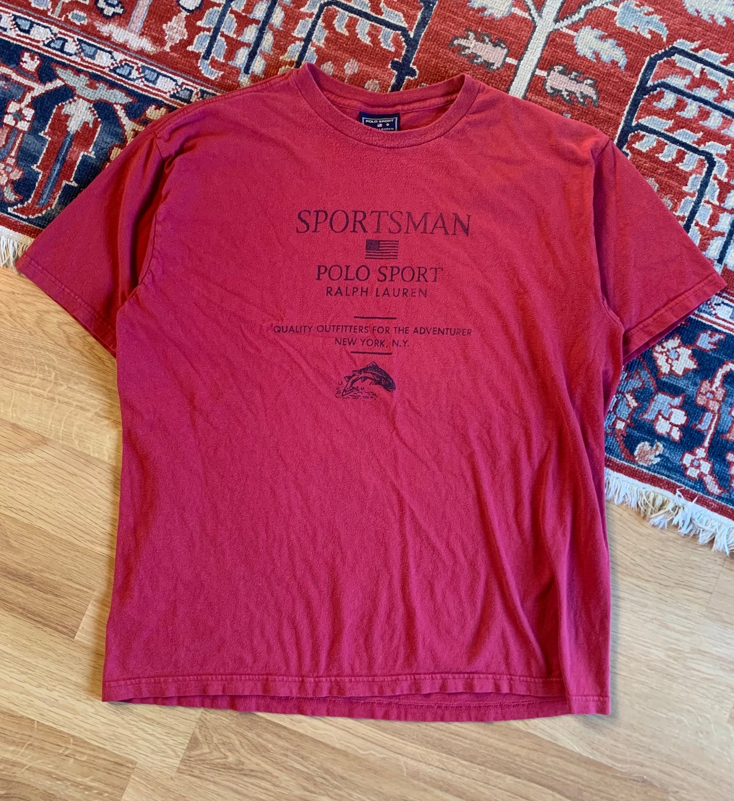 Vintage Polo Sportsman Ralph Lauren USA Made Tee- Sz Lg