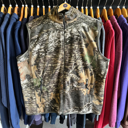 Vintage 00’s Camo Fleece Vest- Sz Lg