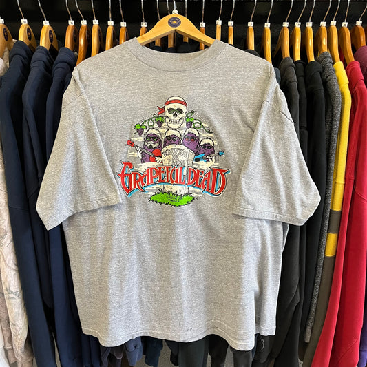 Vintage 80’s Bootleg Grateful Dead Band “Grapeful Dead” Parody Tee- Sz XL