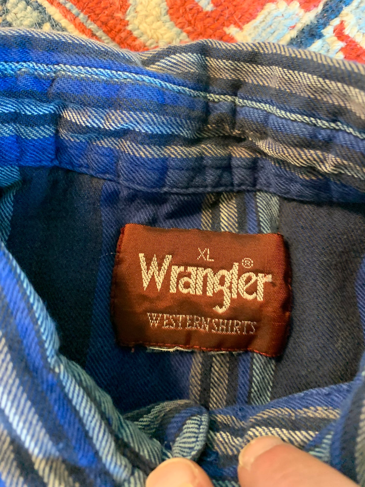 Vintage 90’s Wrangler Pearl Snap Western Flannel Overshirt- Sz Lg