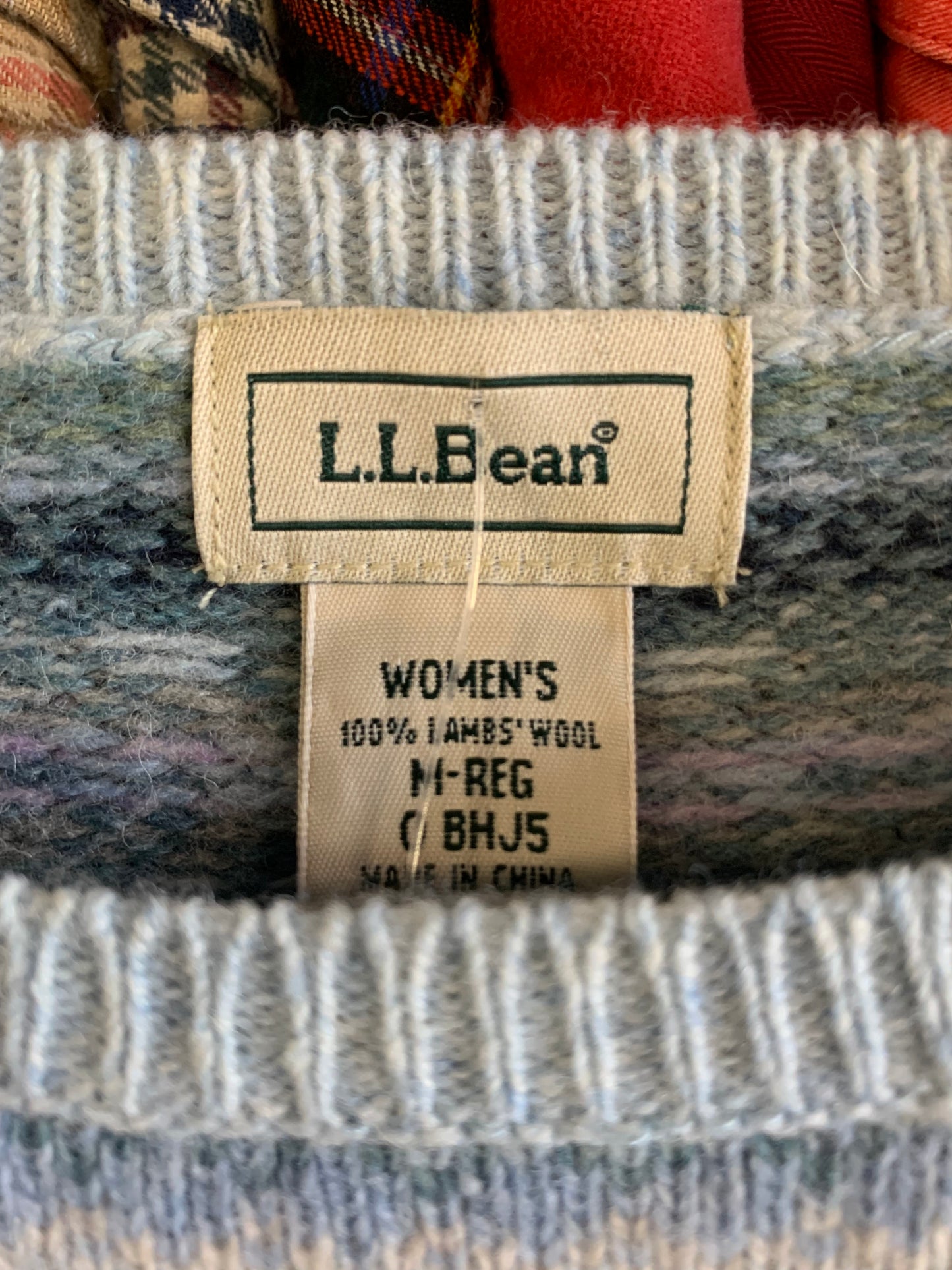 Vintage LL Bean Women’s Striped Wool Sweater- Sz Med