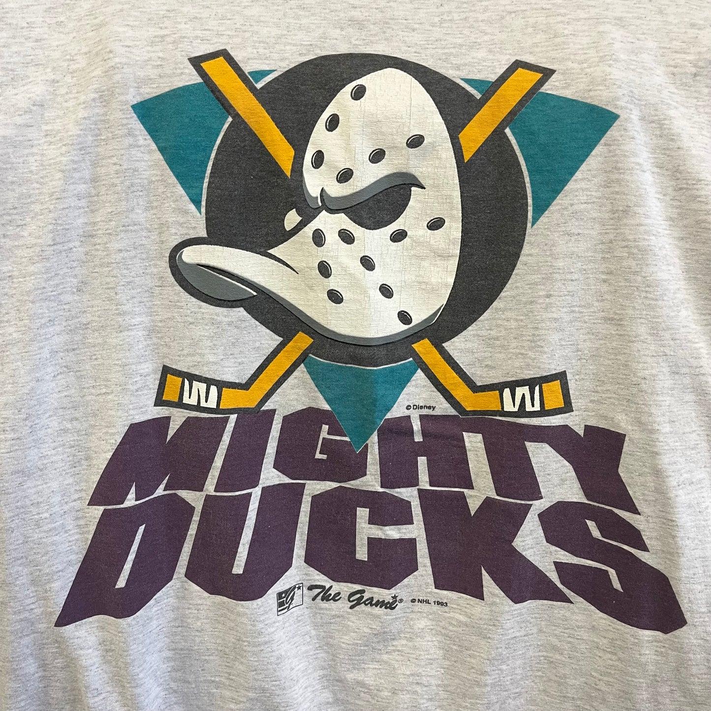 Vintage 1993 Mighty Ducks Hockey Tee- Sz Lg