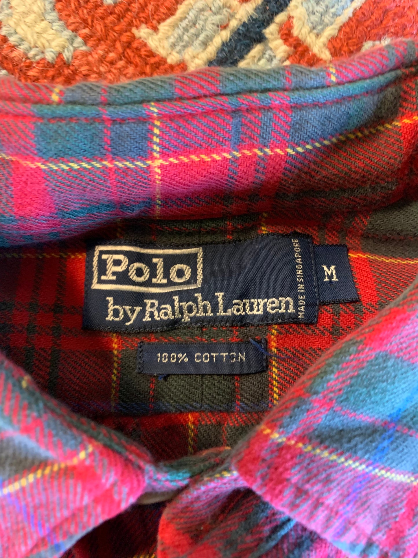 Vintage 90’s Polo Ralph Lauren Flannel Overshirt- Sz Med