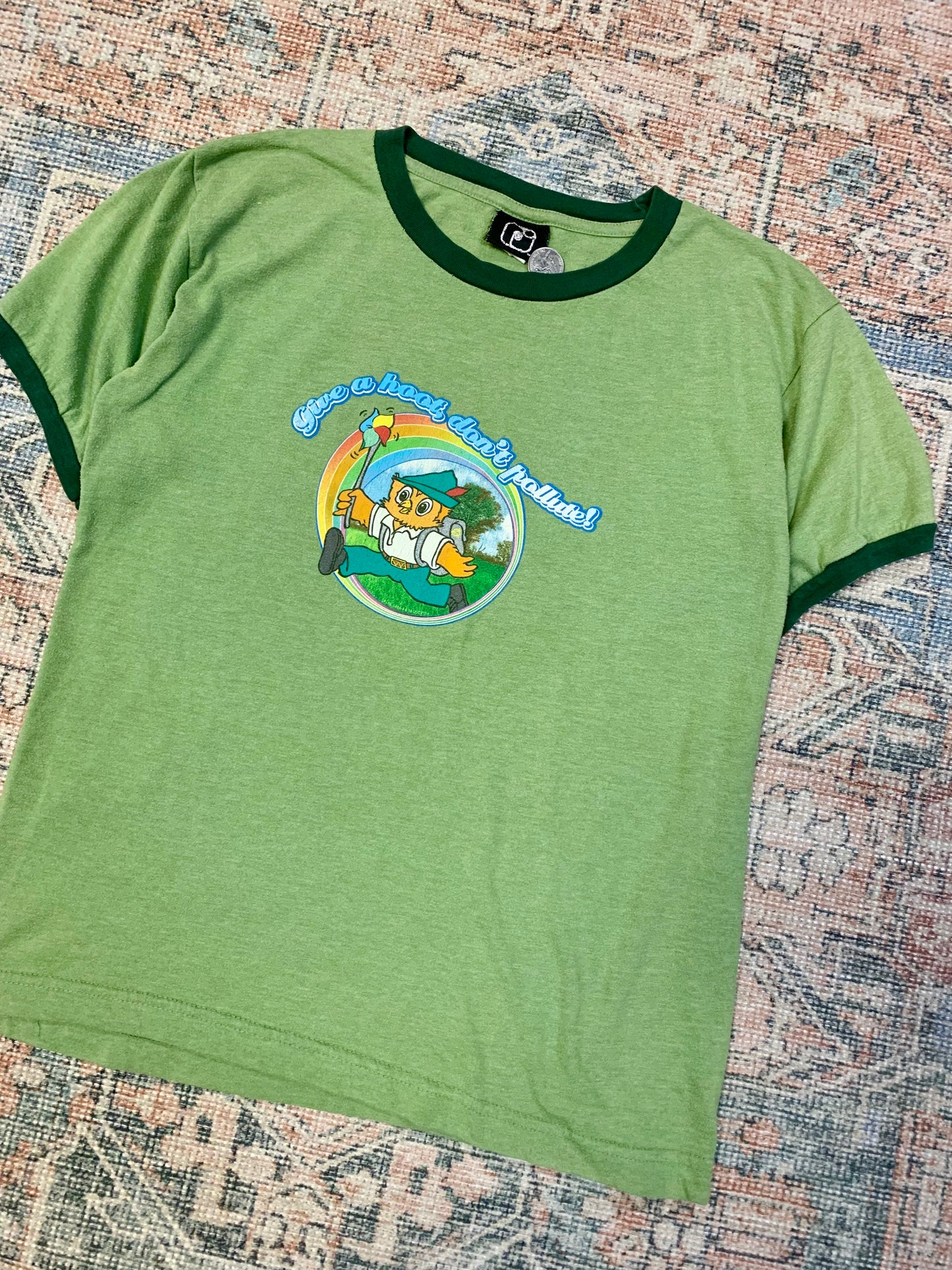 Vintage Give a Hoot Don’t Pollute US Forest Service Tee- Sz Sm