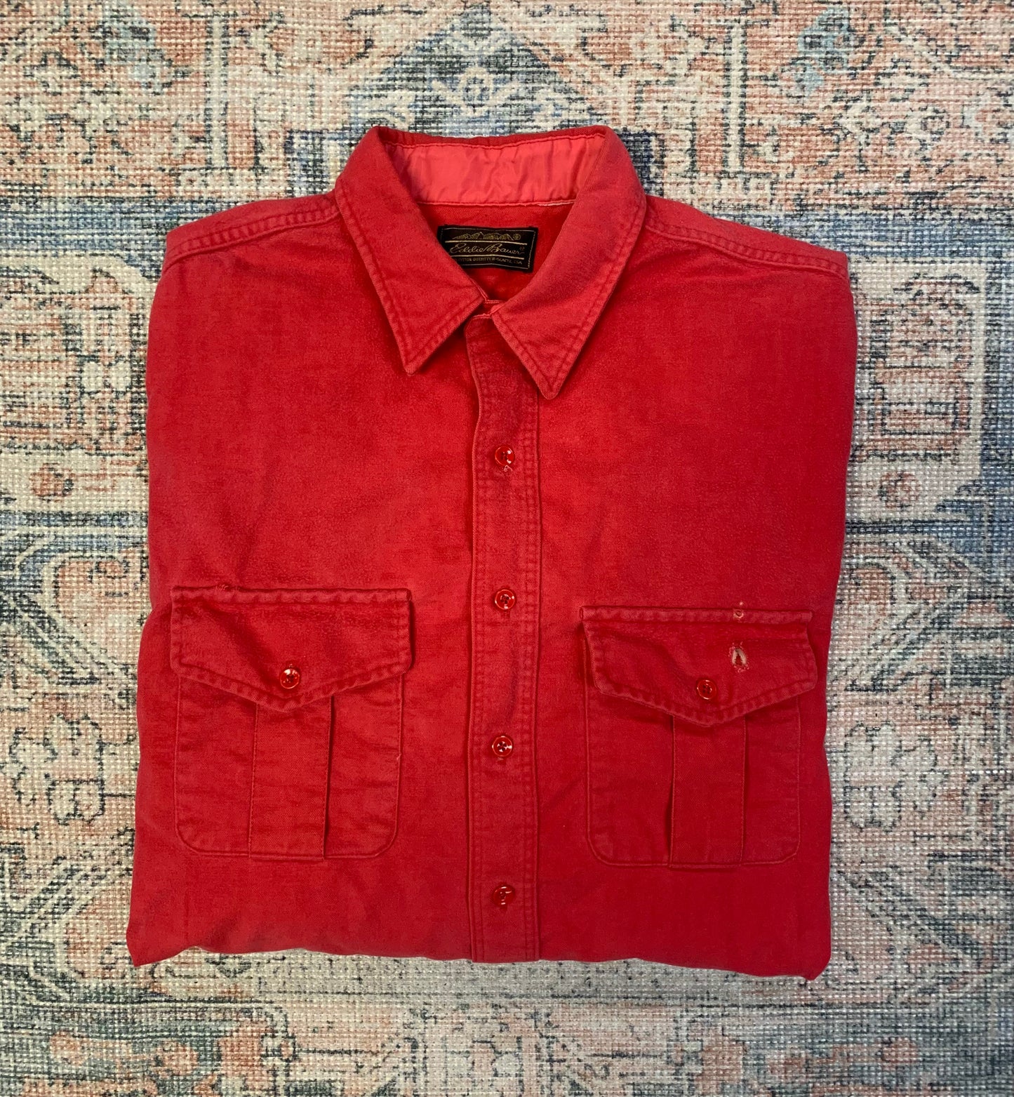 Vintage 80’s Eddie Bauer Chamois Overshirt- Sz 2XL
