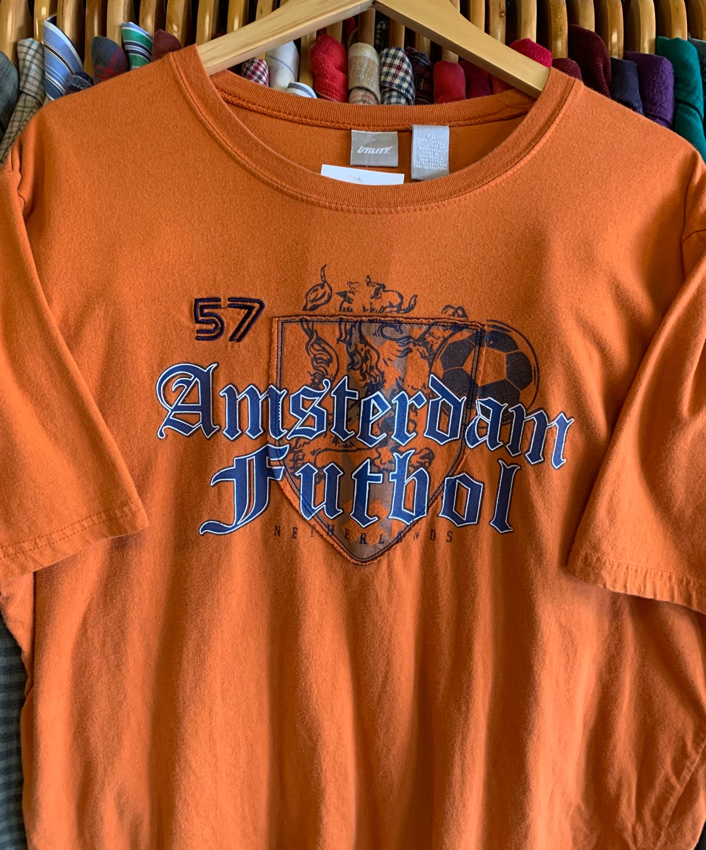 Vintage Y2K Amsterdam Futbol Tee- Sz XL