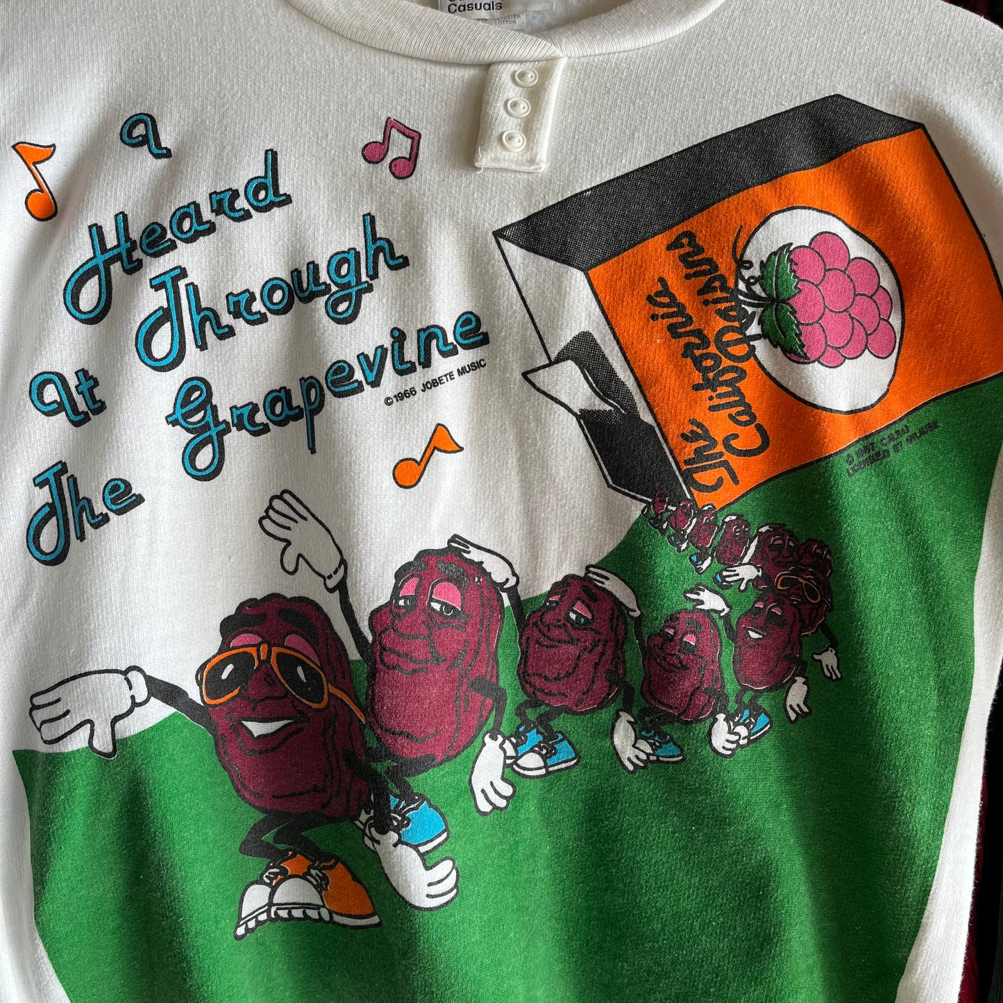Vintage 80’s California Raisins Sweatshirt- Sz Sm
