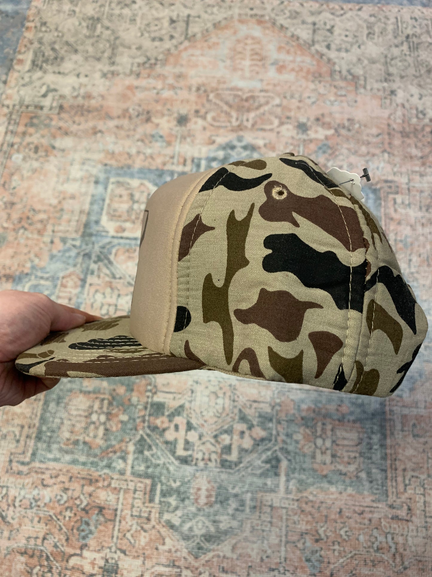 Vintage 80’s Camo Snapback Trucker Hat