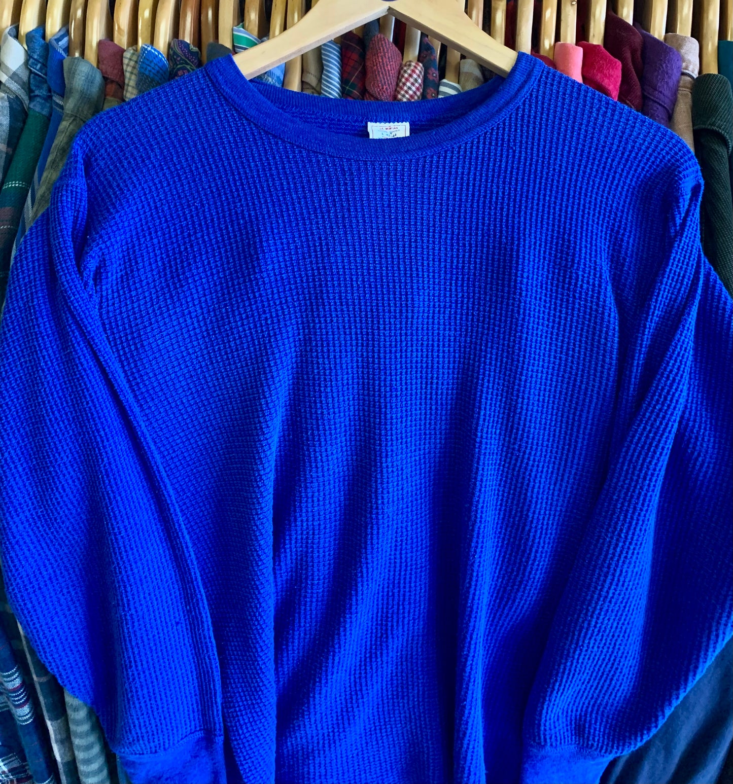 True Vintage 1970’s Waffle Knit Thermal Shirt- Sz Med