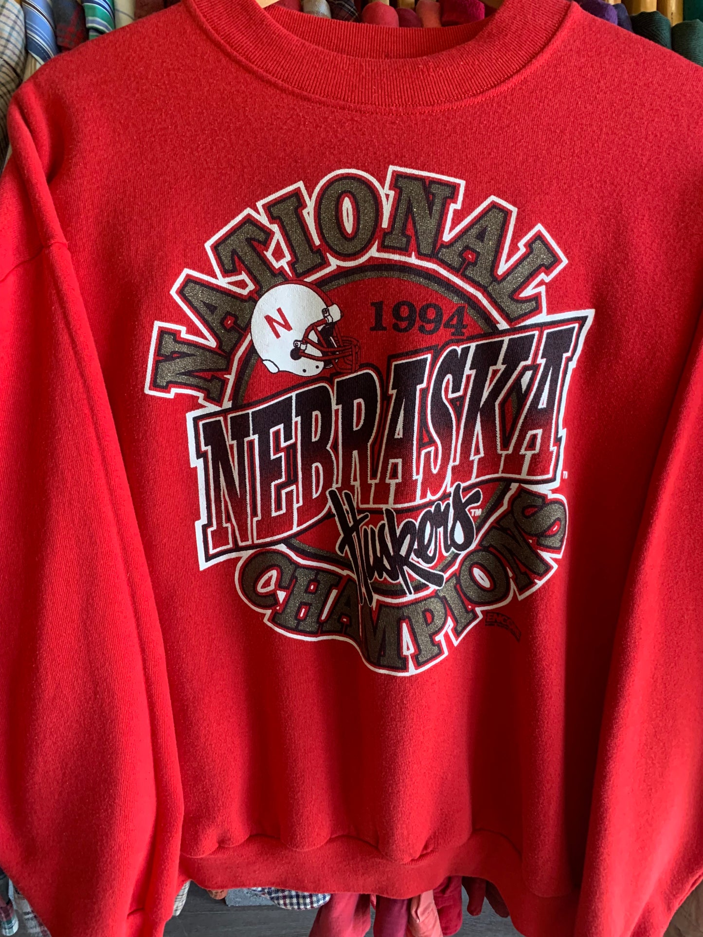 Vintage 90’s Nebraska Football Sweatshirt- Sz XL