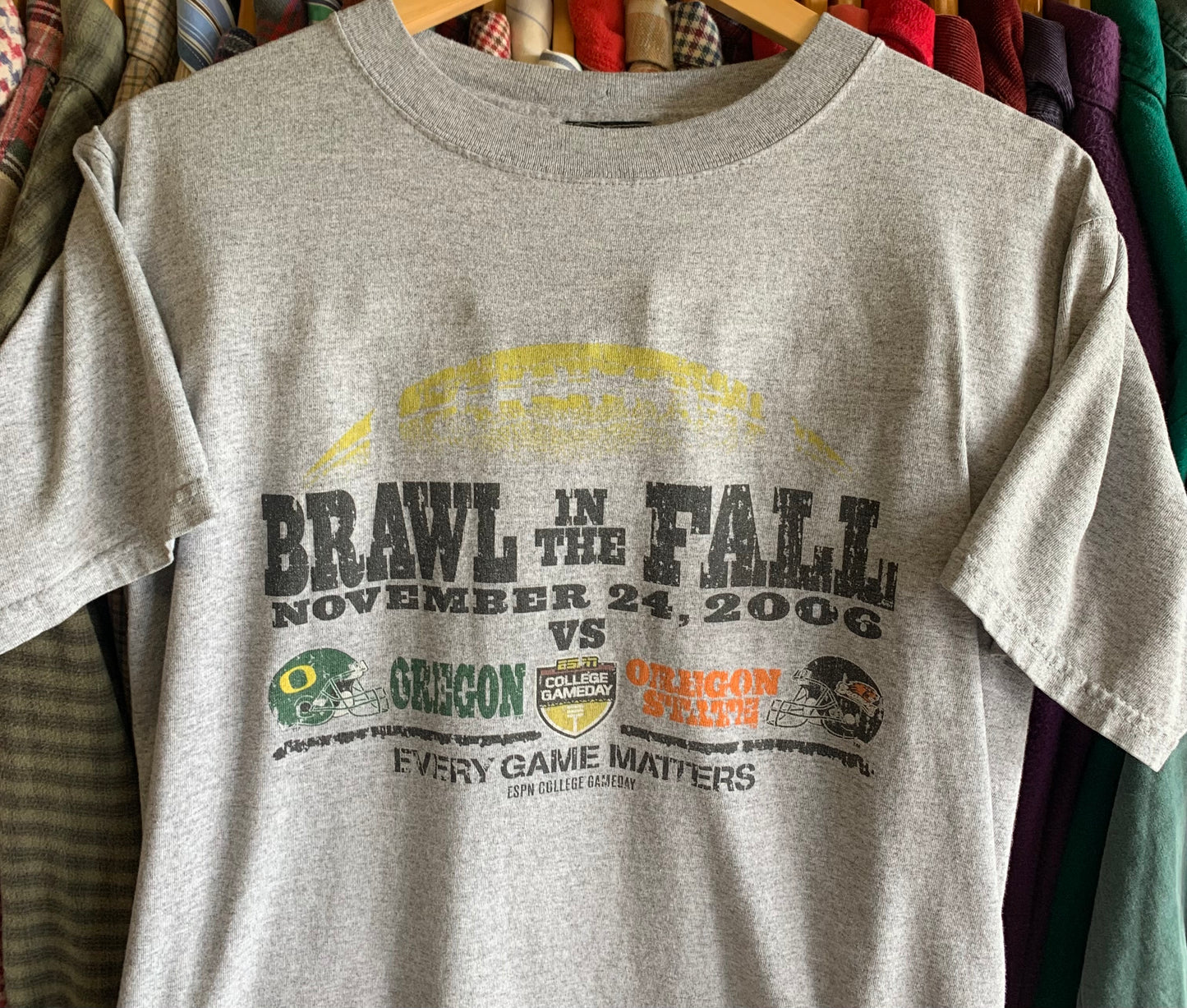 Vintage 2006 Ducks vs Beavers Civil War Game Tee- Sz Med