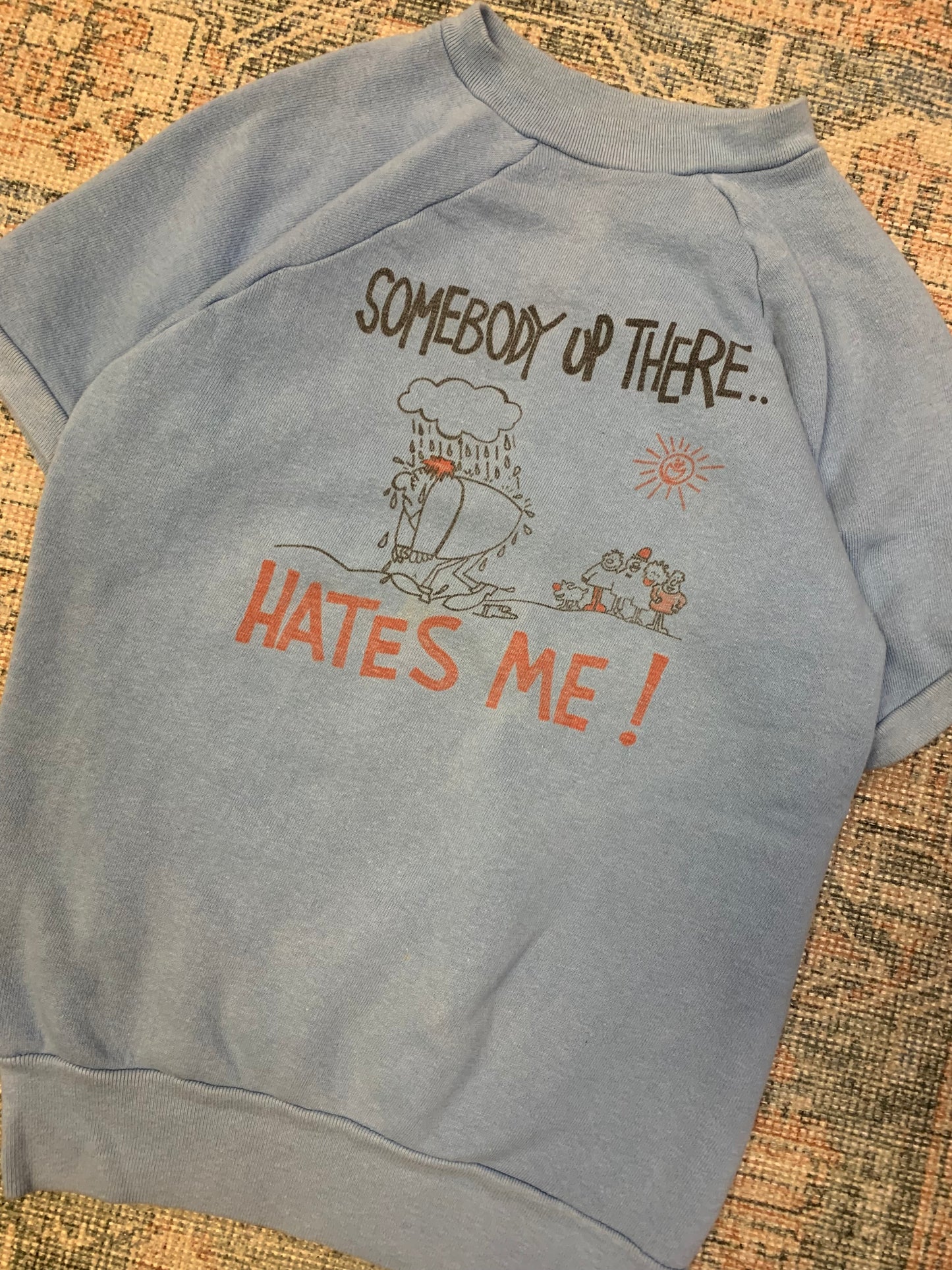 True Vintage 1960’s Short Sleeve Sweatshirt- Sz Small