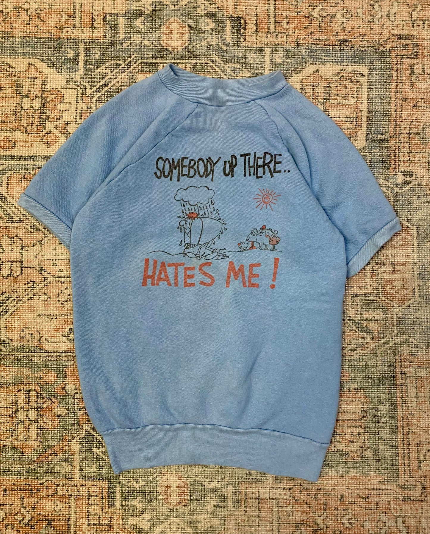 True Vintage 1960’s Short Sleeve Sweatshirt- Sz Small