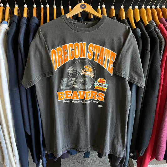 Vintage Beavers Football Graphic Tee- Sz Lg