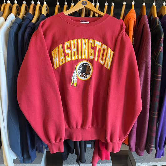 Vintage 90’s Embroidered Champion Brand Redskins Sweatshirt- Sz Lg