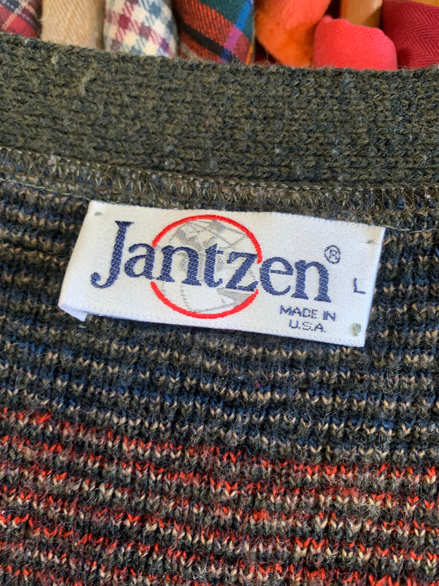 Vintage 80’s Jantzen Brand Cardigan Sweater- Sz Lg