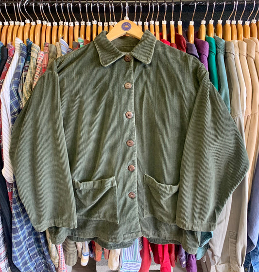 Vintage 90’s Earth Tone Corduroy Women’s Jacket- Sz Med
