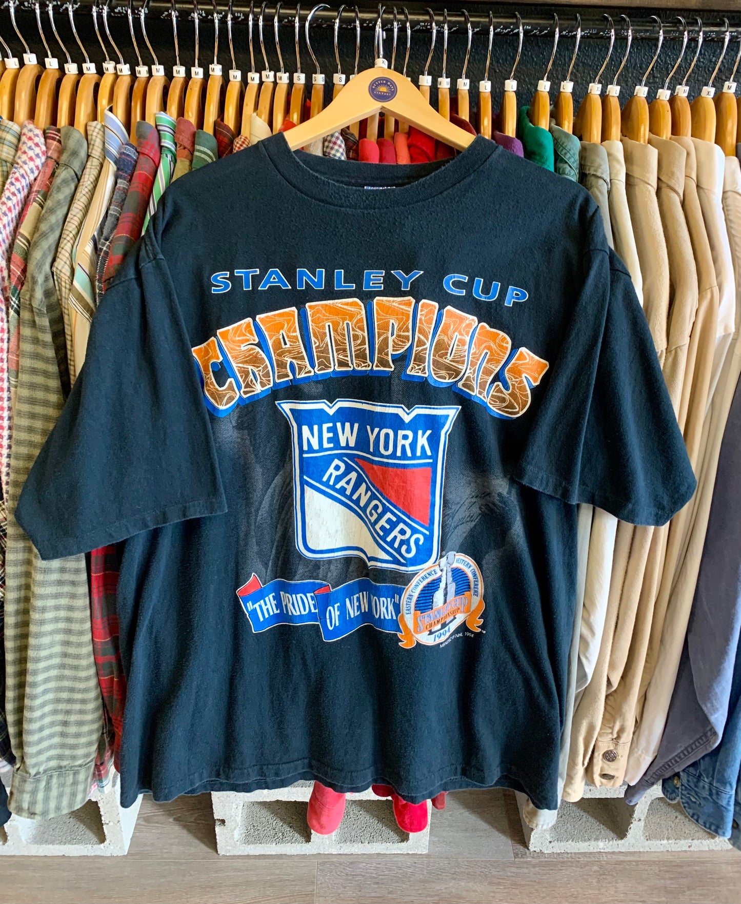 Vintage 1994 New York Rangers Stanley Cup Champs Tee- Sz XL