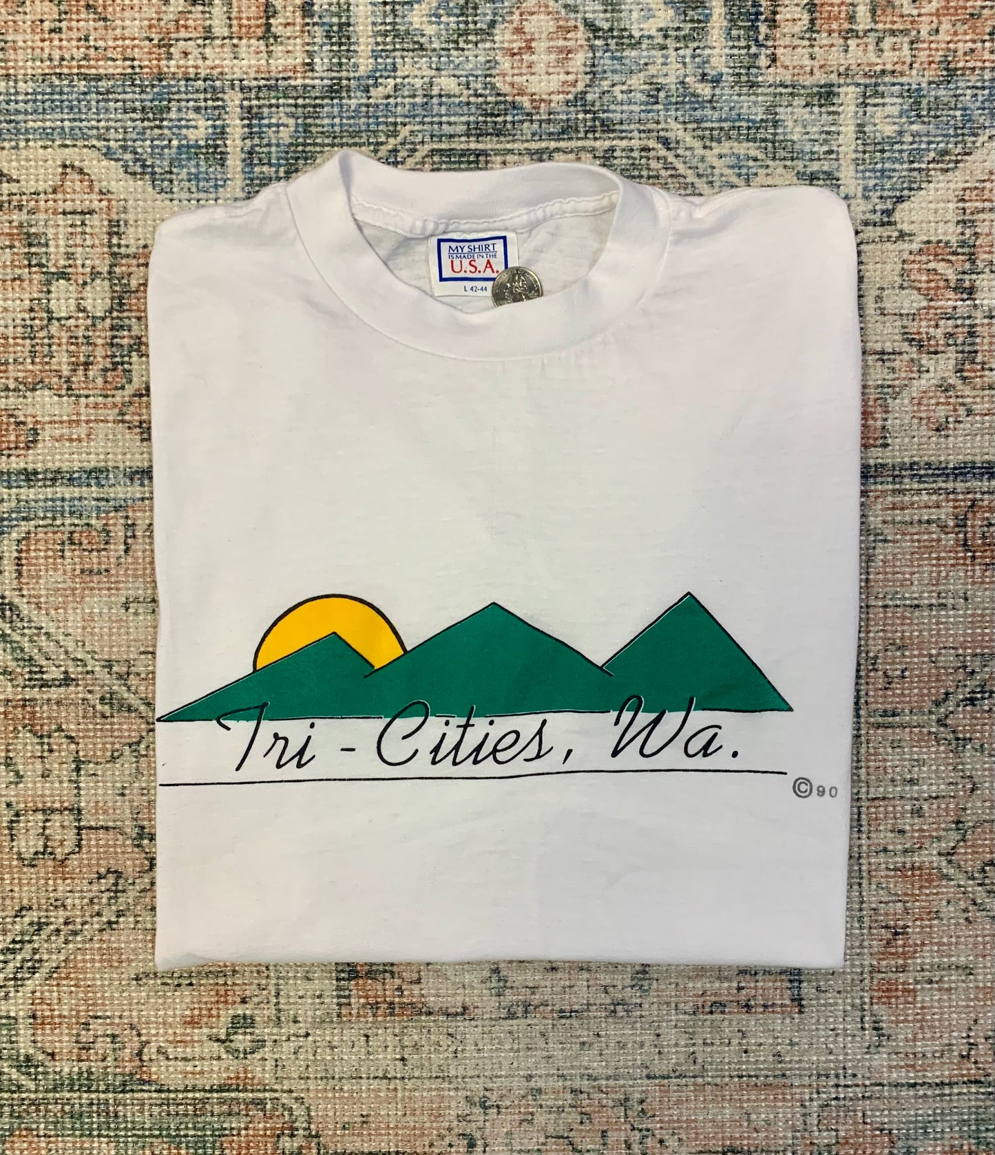 Vintage Tri Cities Washington Tee- Sz Lg