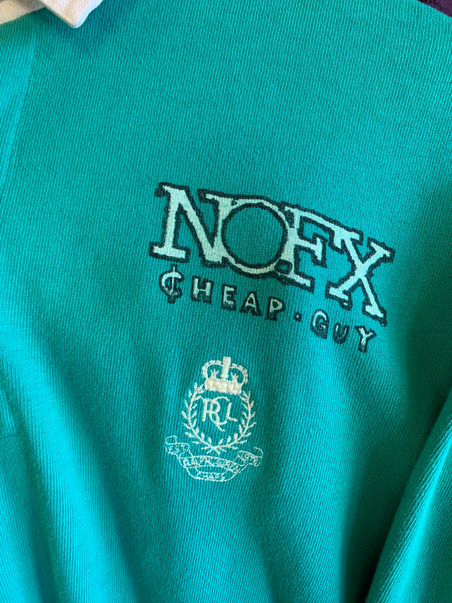 Vintage 90’s NOFX Punk Rock Band Rugby Shirt- Sz Lg