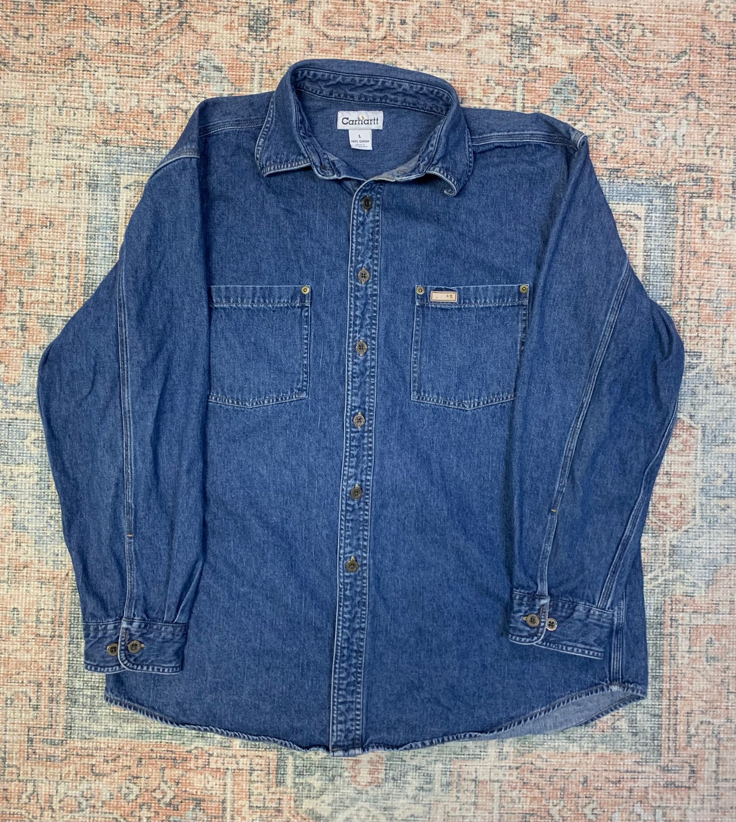 Vintage Carhartt Denim Overshirt- Sz Lg