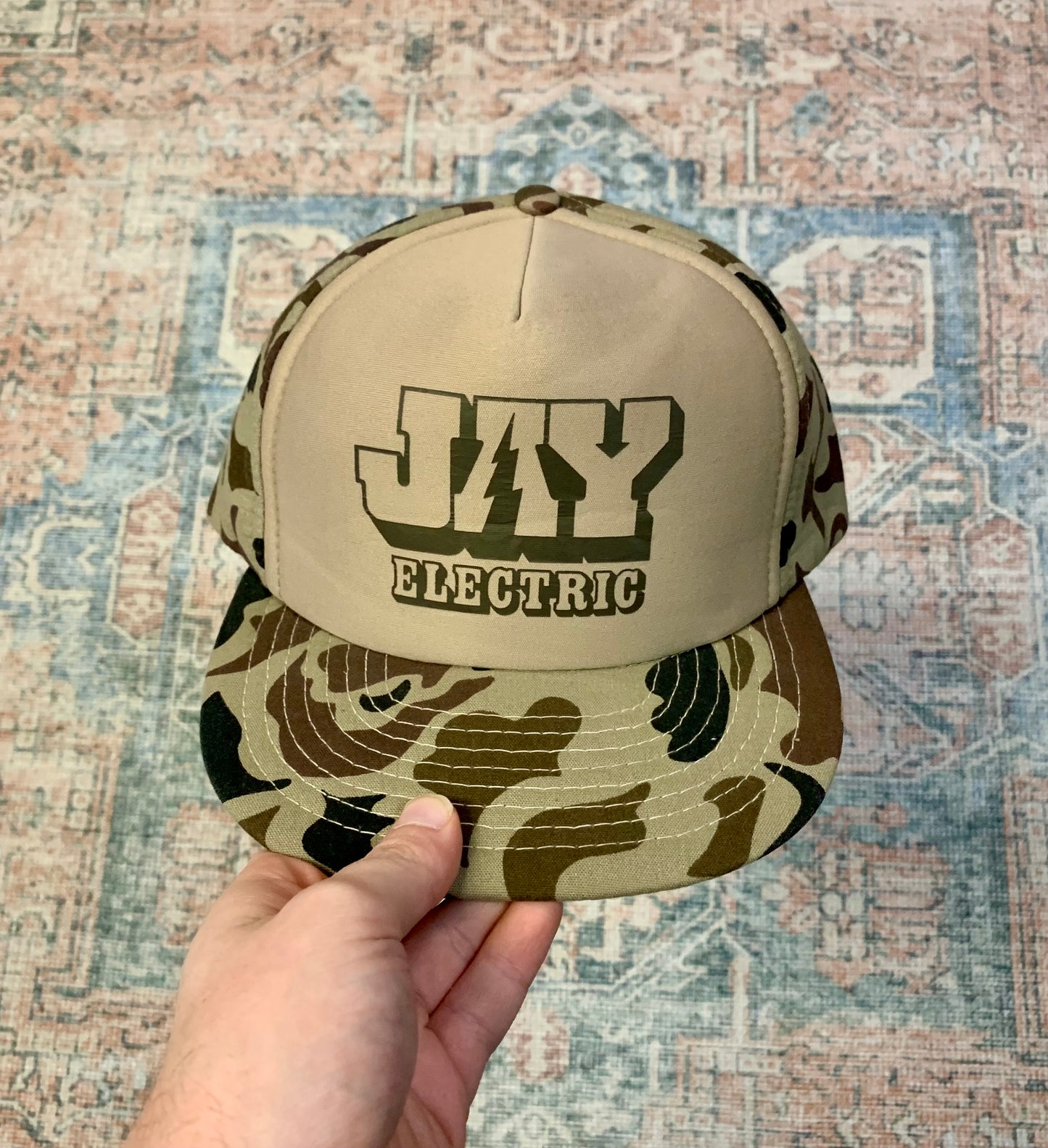 Vintage 80’s Camo Snapback Trucker Hat