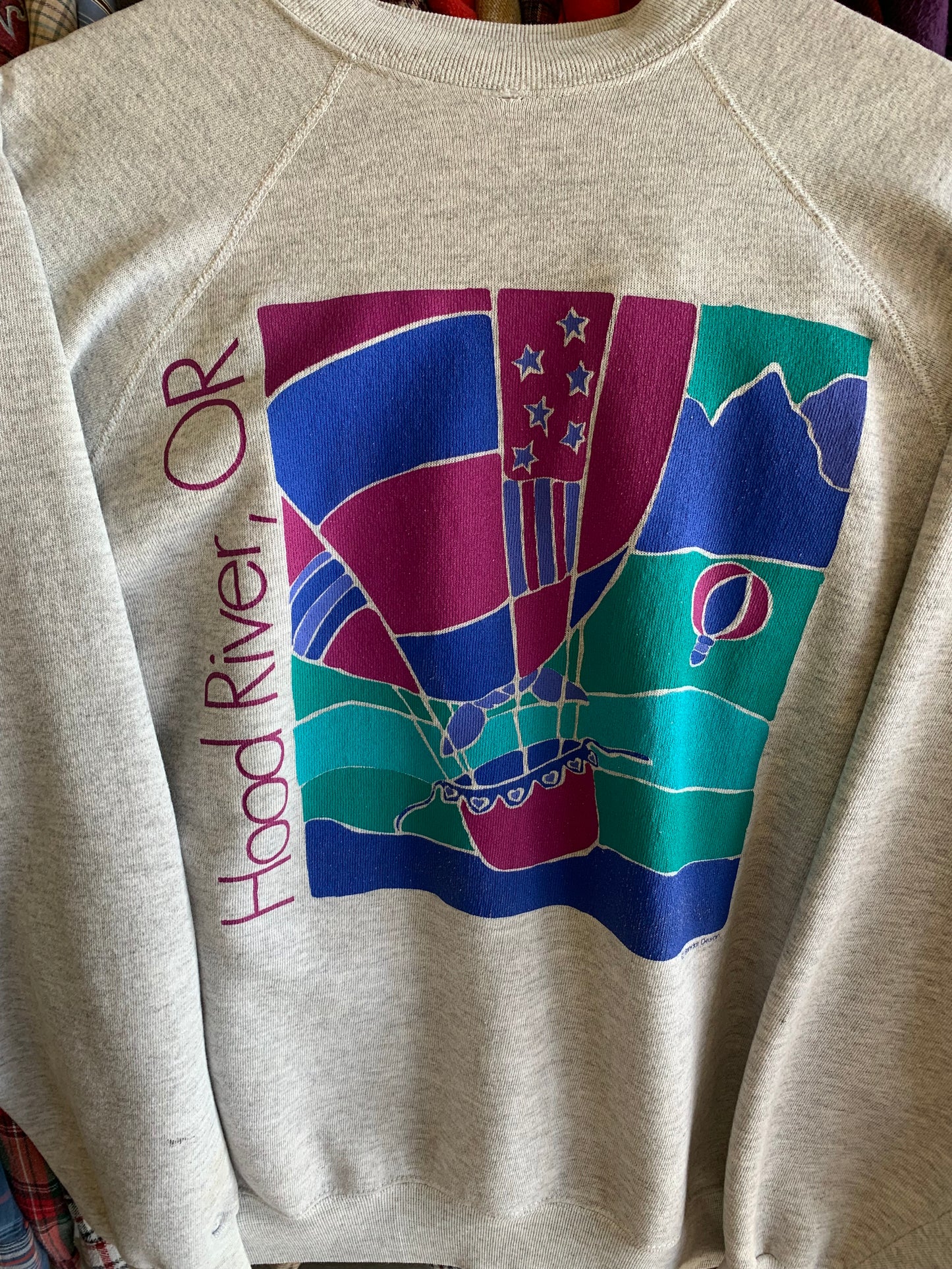 Vintage 80’s Hood River Oregon Sweatshirt- Sz Lg