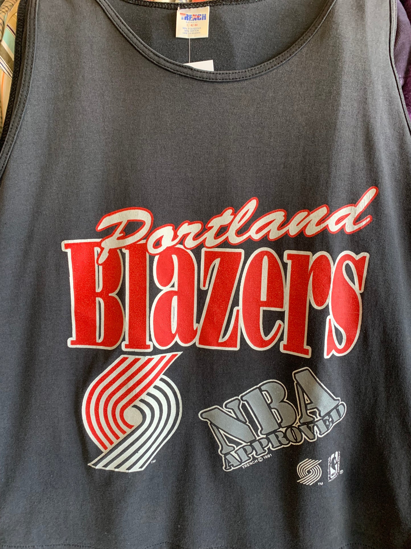 Vintage 1991 Portland Trail Blazers Tank- Sz Lg