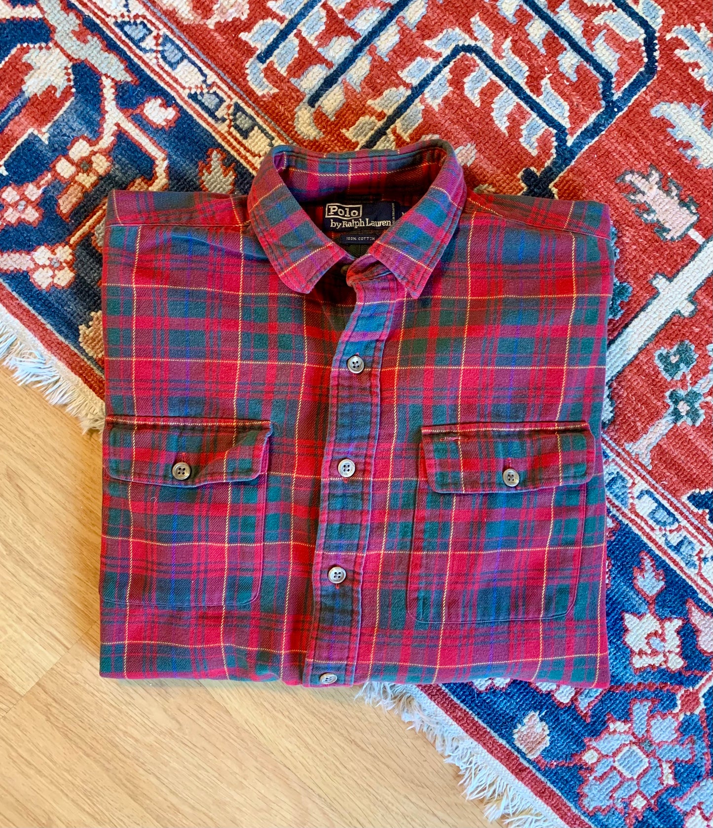 Vintage 90’s Polo Ralph Lauren Flannel Overshirt- Sz Med