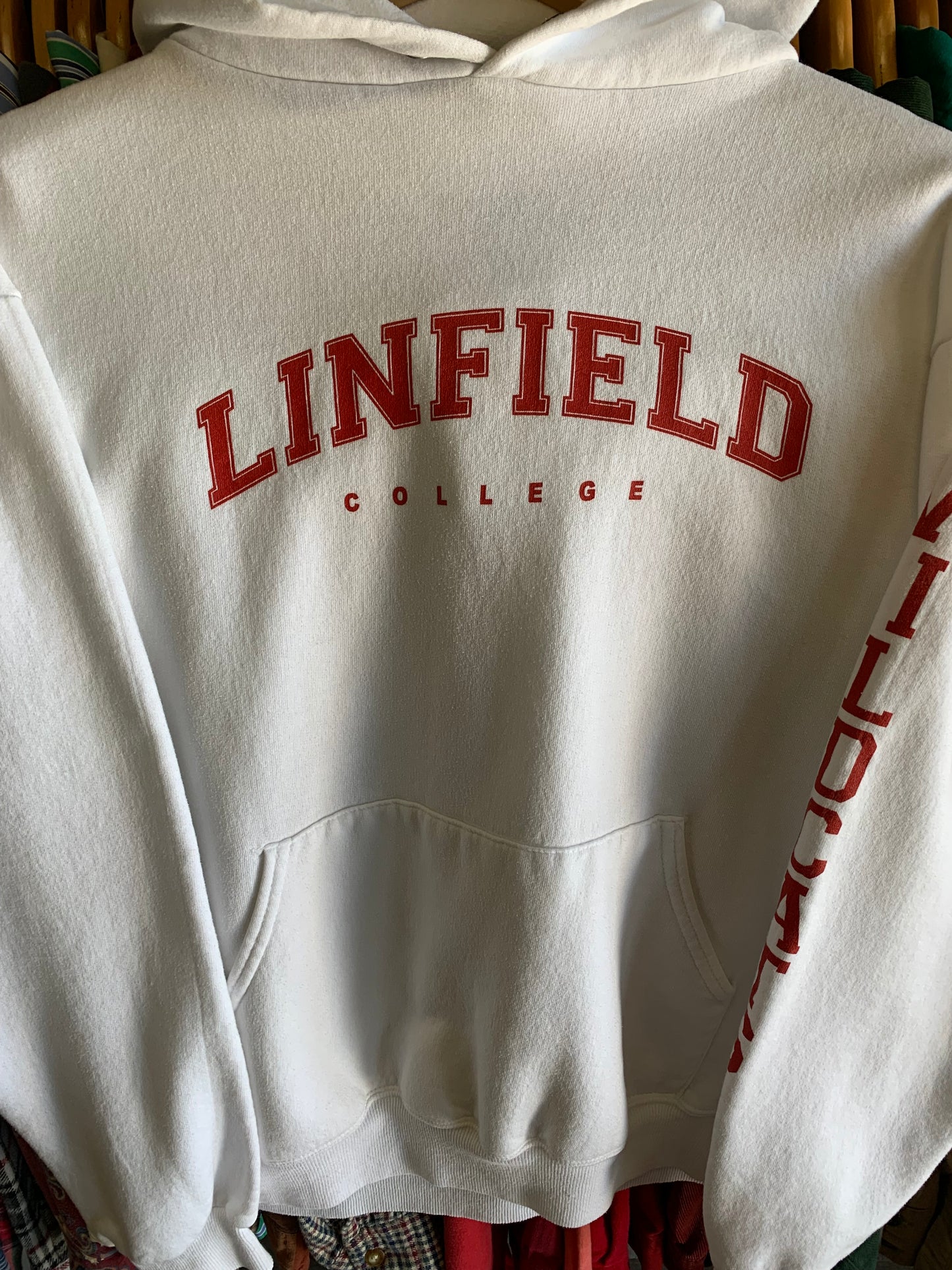 Vintage Linfield College Hoodie- Sz Med