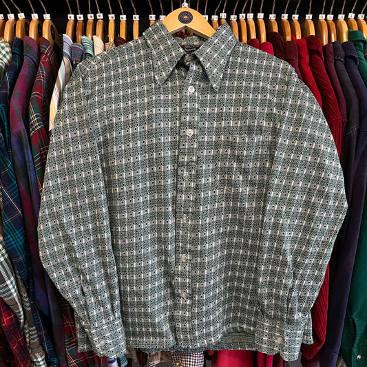 True Vintage 1960’s Montgomery Ward Mid Century Patterned Overshirt- Sz Med