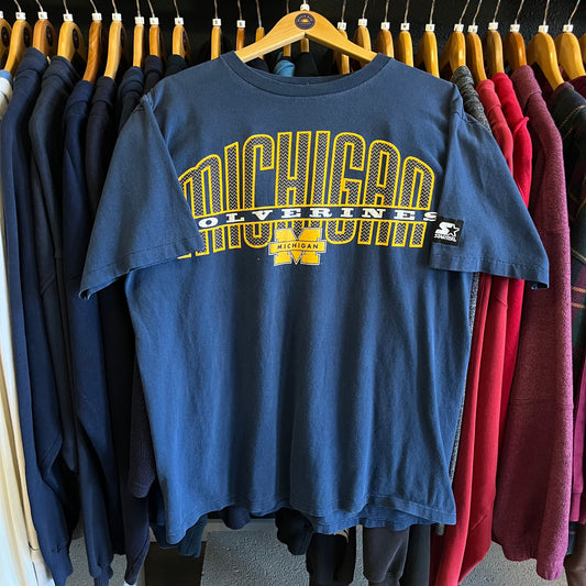 Vintage 90’s Starter Brand Michigan Collegiate Tee- Sz Lg