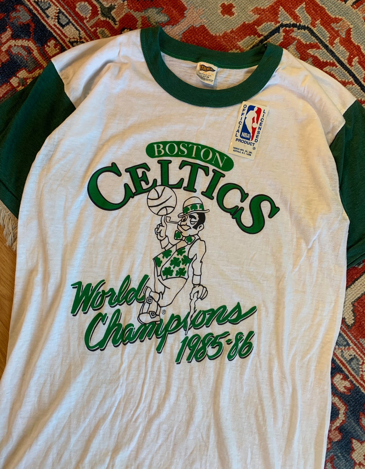 Unworn Vintage 1986 Boston Celtics Tee- Sz XL