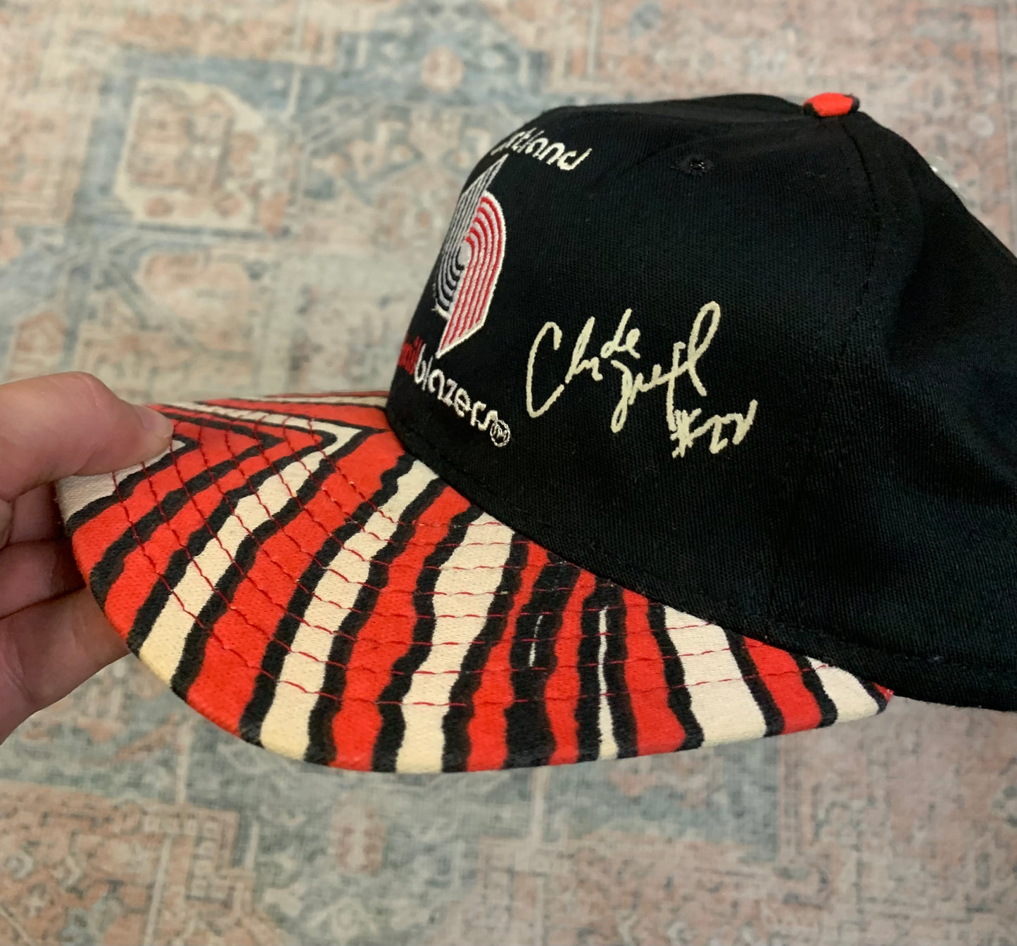 Vintage Clyde Drexler Portland Trail Blazers Snapback Hat