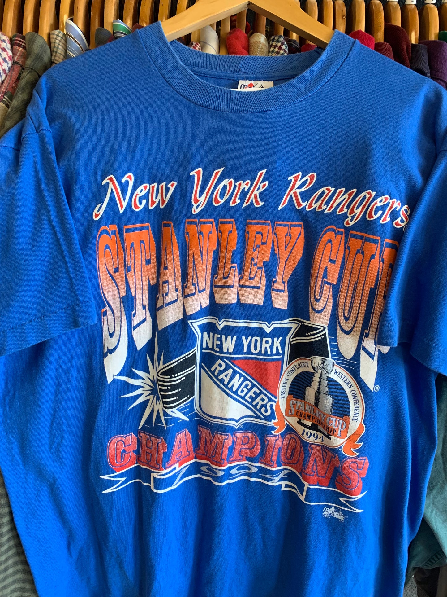 Vintage 1994 New York Rangers Stanley Cup Champs Tee- Sz XL