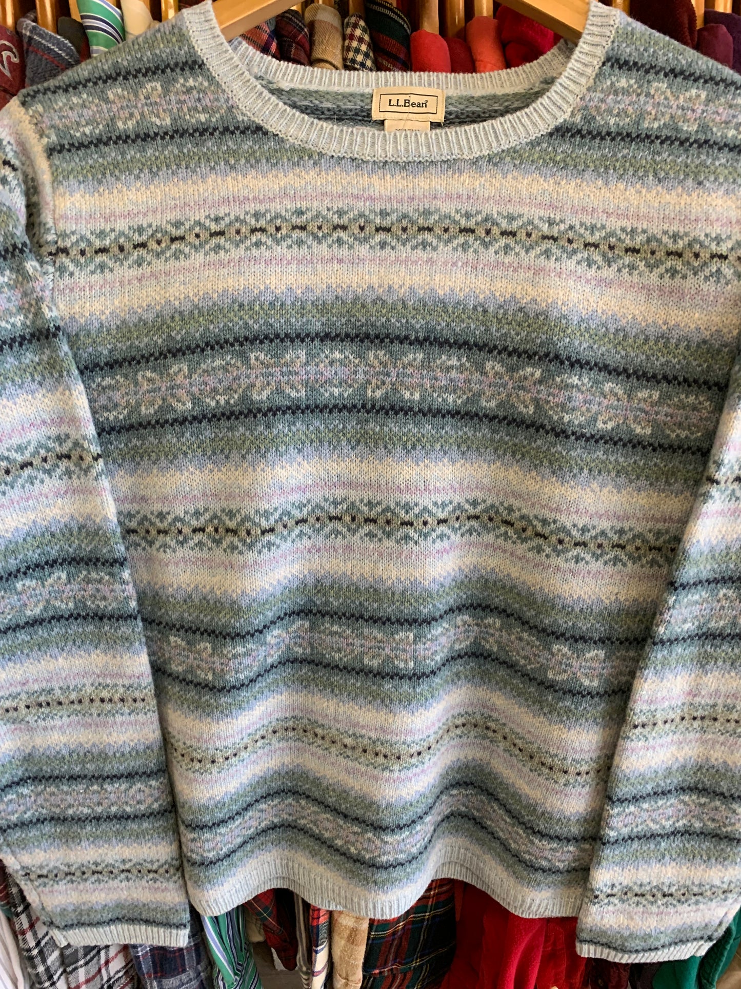 Vintage LL Bean Women’s Striped Wool Sweater- Sz Med