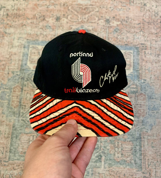 Vintage Clyde Drexler Portland Trail Blazers Snapback Hat