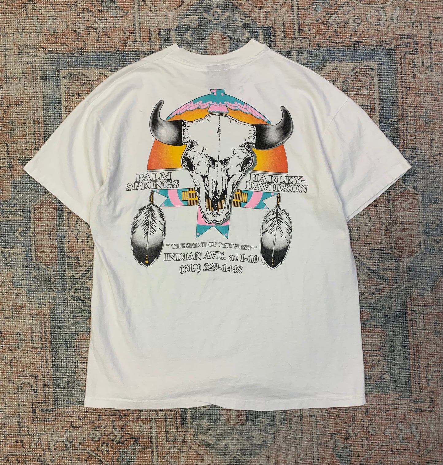 Vintage 80’s Harley Davidson Racing Tee- Sz Lg