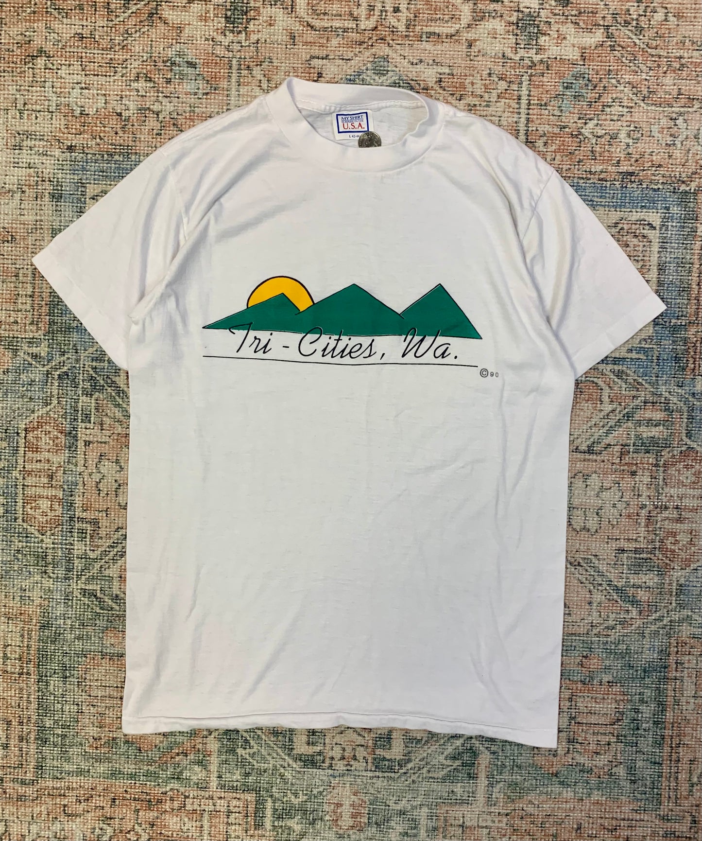 Vintage Tri Cities Washington Tee- Sz Lg