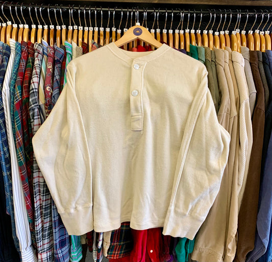 True Vintage 1960’s Wool Henley Shirt- Sz Lg