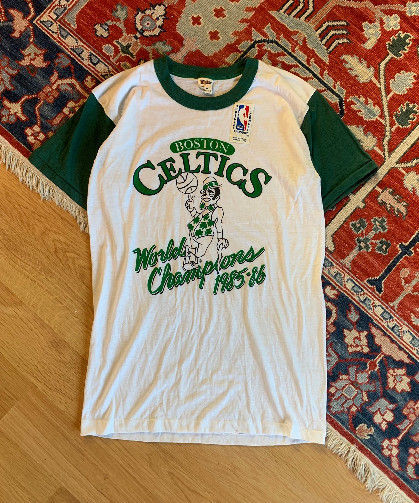 Unworn Vintage 1986 Boston Celtics Tee- Sz XL