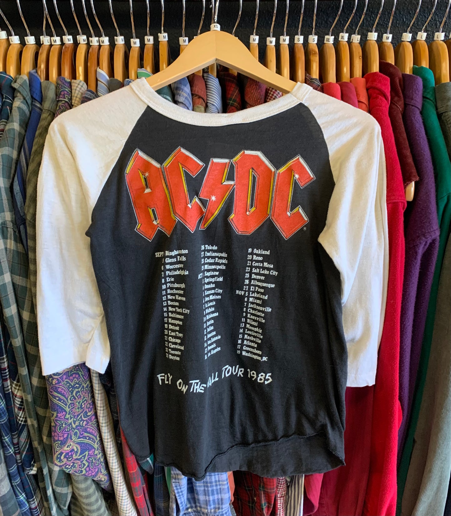 Vintage 1985 ACDC Concert Tour Tee- Sz Sm
